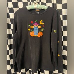 Vintage Fall Halloween Women’s Scarecrow Shirt